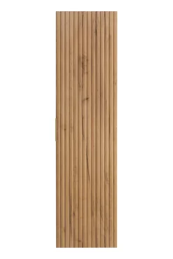 Colonne De Salle De Bains|3xE Living Colonne de salle de bain, Chêne Craft, 35 x 136 x 27 cm, poignée dorée