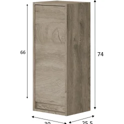 Meuble De Salle De Bains Faible Profondeur|Colonne De Salle De Bains|Vs Venta-Stock Colonne de salle de bain Devin 1 porte, couleur Nordik