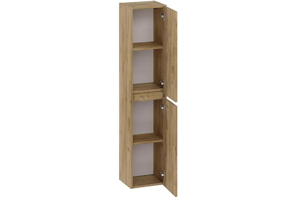 T-Bath Colonne de salle de bain CIMS 2 portes 140x30x27 cm chêne