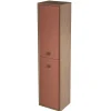 Colonne De Salle De Bains|Decotec Colonne de salle de bains suspendue terracotta mat l.39 x H.160 x P.31 cm, 2 portes ouverture à gauche, Havana