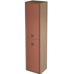 Colonne De Salle De Bains|Decotec Colonne de salle de bains suspendue terracotta mat l.39 x H.160 x P.31 cm, 2 portes ouverture à gauche, Havana