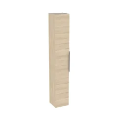 Colonne de salle de bains suspendue 1 porte effet bois l.30 cm x H.183 x P.30 cm, Pamili