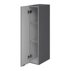 Colonne De Salle De Bains|Meuble De Salle De Bains Faible Profondeur|GoodHome Colonne de salle de bains suspendue faible largeur gris brillant l.20 x H.90 x P.36 cm, Imandra