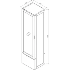 Colonne De Salle De Bains|Cooke & Lewis Colonne de salle de bains suspendue l.40 x H.150 x P.35 cm chêne massif et plaqué chêne, Harmon