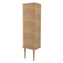 Baden Colonne de salle de bains avec pieds 1 porte H.123 cm, effet chêne tabac, IDRA