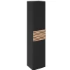 Colonne De Salle De Bains|Decotec Colonne de salle de bains à suspendre ouverture droite Archi noir mat H. 160 x L. 35 cm