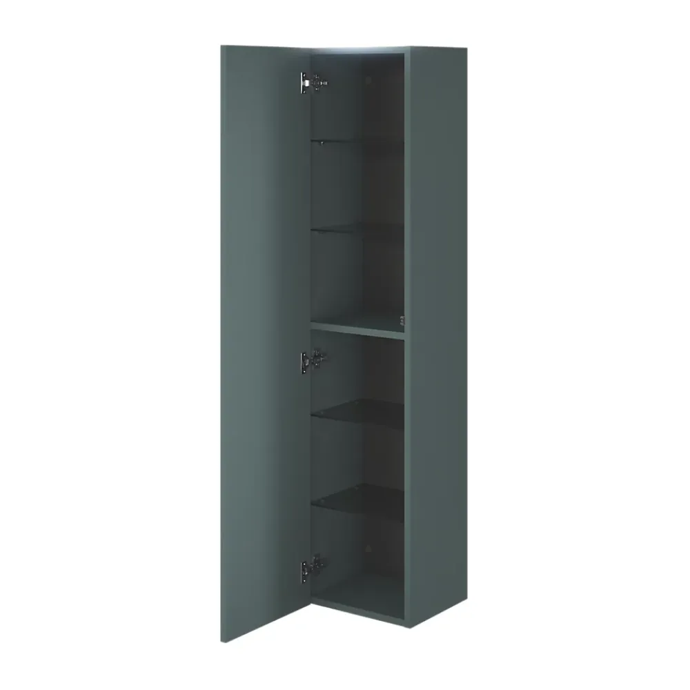 Colonne De Salle De Bains|GoodHome Colonne de salle de bains l.35 x H.150 x P.30 cm vert forêt Kentia
