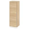 Colonne De Salle De Bains|Meuble De Salle De Bains Faible Profondeur|GoodHome Colonne de salle de bains suspendue avec porte-serviettes effet bois l.36 x H.115 x P.30 cm, Maza