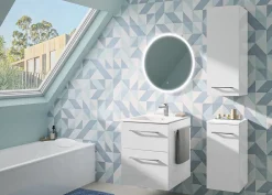 Colonne De Salle De Bains|Geberit Colonne de salle de bains H.65 cm blanc Selva