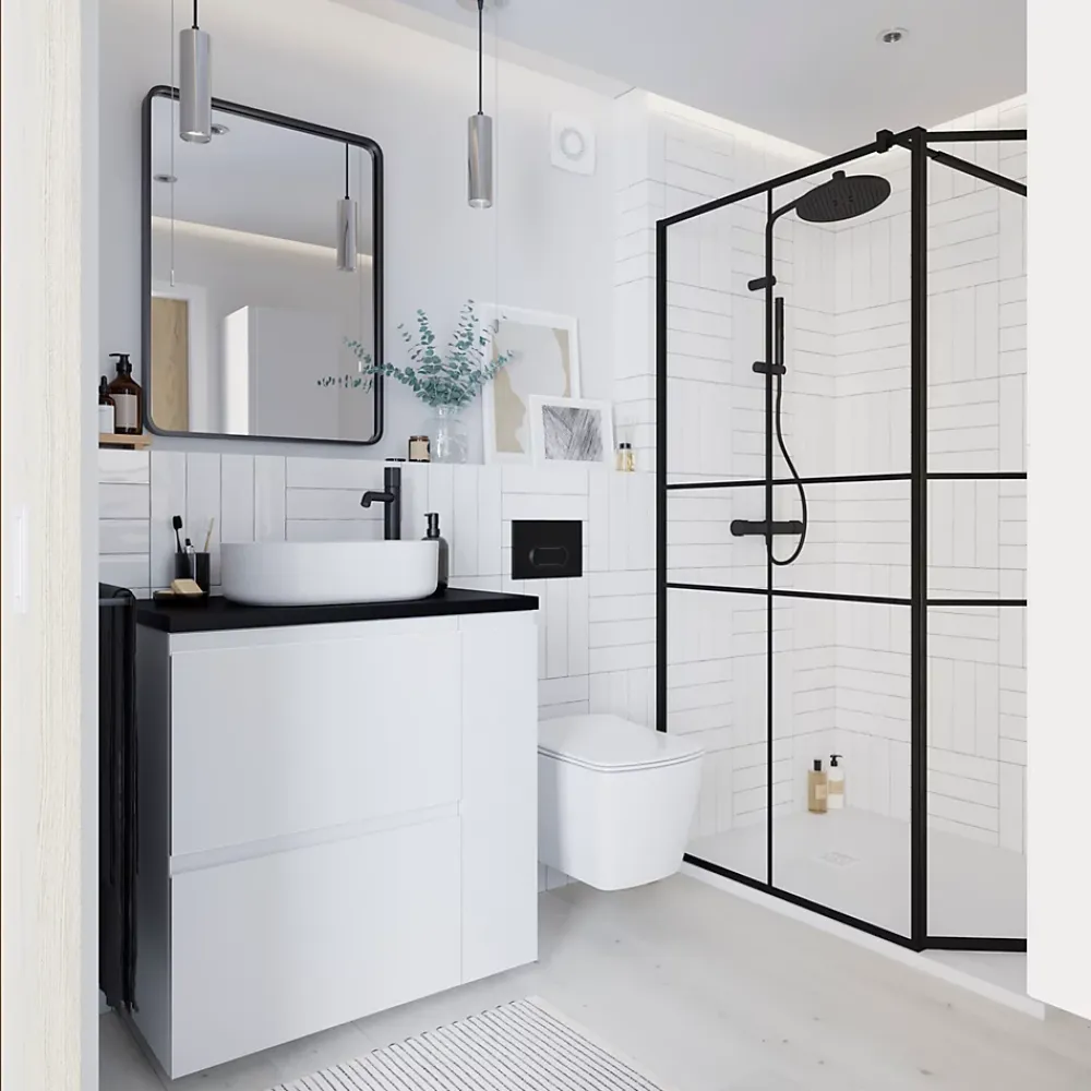 Colonne De Salle De Bains|GoodHome Colonne de salle de bains blanc mat 2 portes l.40 x H.160 x P.36 cm Levanna