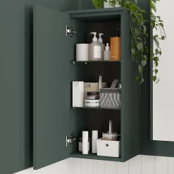 GoodHome Colonne de salle de bains l.35 x H.80 x P.30 cm vert forêt Kentia