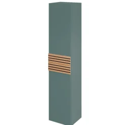 Decotec Colonne de salle de bains à suspendre 2 portes ouverture gauche l.35 x H.160 x P.31,2 cm vert toundra, Archi