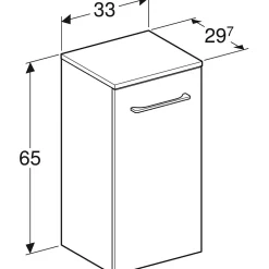 Geberit Colonne de salle de bains H.65 cm bleu Selva