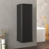 Baden Colonne de salle de bains à suspendre 1 porte H.123 cm, noir mat, IDRA
