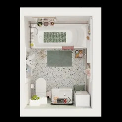 Colonne De Salle De Bains|Meuble De Salle De Bains Faible Profondeur|GoodHome Colonne de salle de bains suspendue avec porte-serviettes blanc mat l.36 x H.115 x P.30 cm, Maza