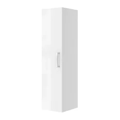 Colonne de salle de bains suspendue blanc l.27,5 x H.112 x P.32 cm, Opah