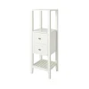 Colonne De Salle De Bains|GoodHome Colonne de salle de bains à poser 2 tiroirs et 2 niches blanc mat L.40 x H.120 x P.36 cm, Perma