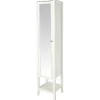 GoodHome Colonne de salle de bains à poser avec miroir blanc mat l.40,2 x H.185 x P.36,1 cm, Perma