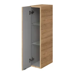 GoodHome Colonne de salle de bains suspendue faible largeur effet chêne l.20 x H.90 x P.36 cm, Imandra