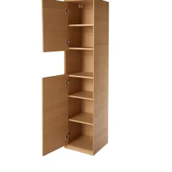 Colonne De Salle De Bains|Meuble De Salle De Bains Faible Profondeur|GoodHome Colonne de salle de bains Avela placage chêne L.40 x H.170 cm x P.36