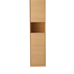 Colonne De Salle De Bains|Meuble De Salle De Bains Faible Profondeur|GoodHome Colonne de salle de bains Avela placage chêne L.40 x H.170 cm x P.36