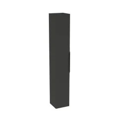 Colonne de salle de bains suspendue 1 porte noir mat l.30 cm x H.183 x P.30 cm, Pamili