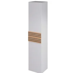 Decotec Colonne de salle de bains à suspendre ouverture gauche Archi blanc mat H. 160 x L. 35 cm