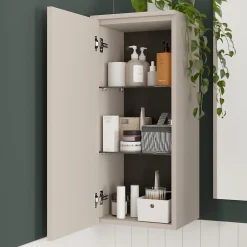 Colonne De Salle De Bains|GoodHome Colonne de salle de bains l.35 x H.80 x P.30 cm beige cachemire Kentia