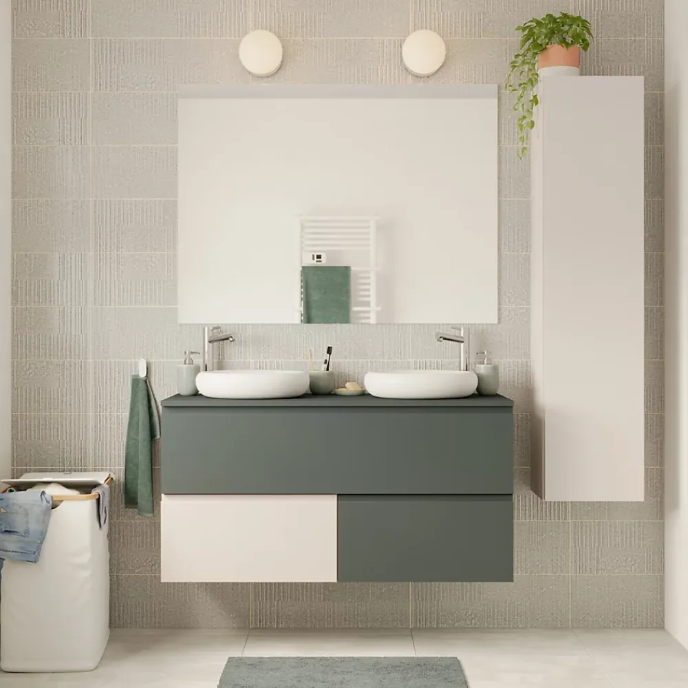 Colonne De Salle De Bains|GoodHome Colonne de salle de bains l.35 x H.150 x P.30 cm beige cachemire Kentia