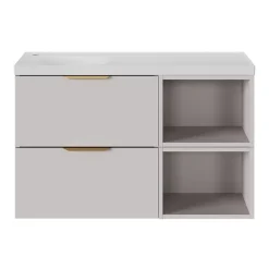 Colonne De Salle De Bains|GoodHome Colonne de salle de bains l.35 x H.150 x P.30 cm beige cachemire Kentia