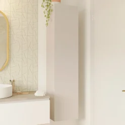 Colonne De Salle De Bains|GoodHome Colonne de salle de bains l.35 x H.150 x P.30 cm beige cachemire Kentia