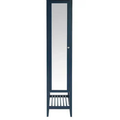 Colonne De Salle De Bains|GoodHome Colonne de salle de bains à poser avec miroir bleu mat l.40,2 x H.185 x P.36,1 cm, Perma
