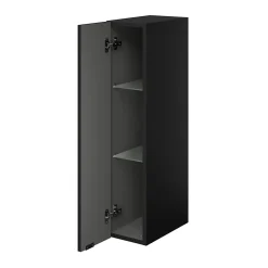 GoodHome Colonne de salle de bains suspendue faible largeur noir mat l.20 x H.90 x P.36 cm, Imandra