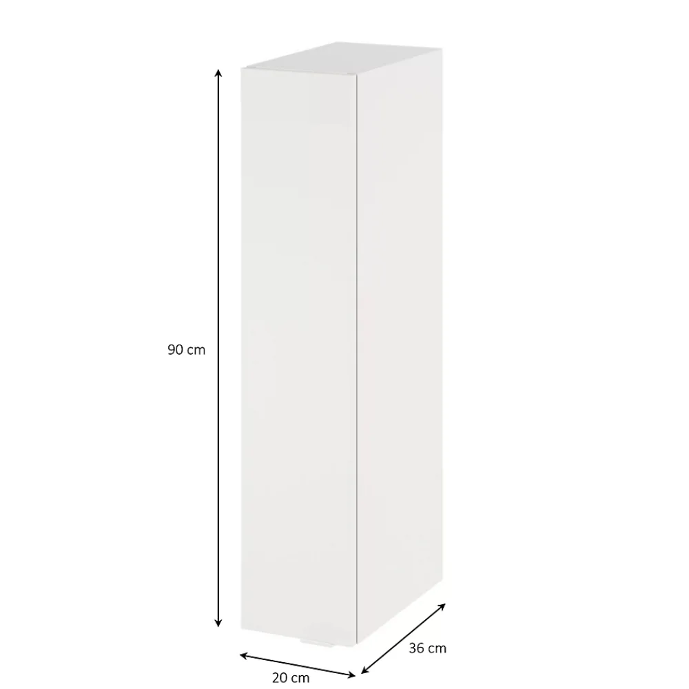 GoodHome Colonne de salle de bains suspendue faible largeur blanc mat l.20 x H.90 x P.36 cm, Imandra