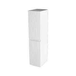 Colonne de salle de bains blanc mat strié l.30 x H.130 x P.40 cm, Vague