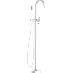 Essebagno Colonne de sol mécanique blanc mat pour baignoire ilot Charme II