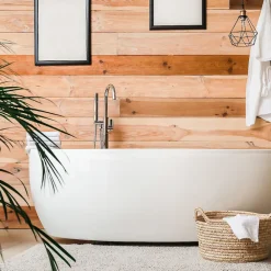 Robinet De Baignoire|Essebagno Colonne de sol mécanique chromée pour baignoire ilot Charme