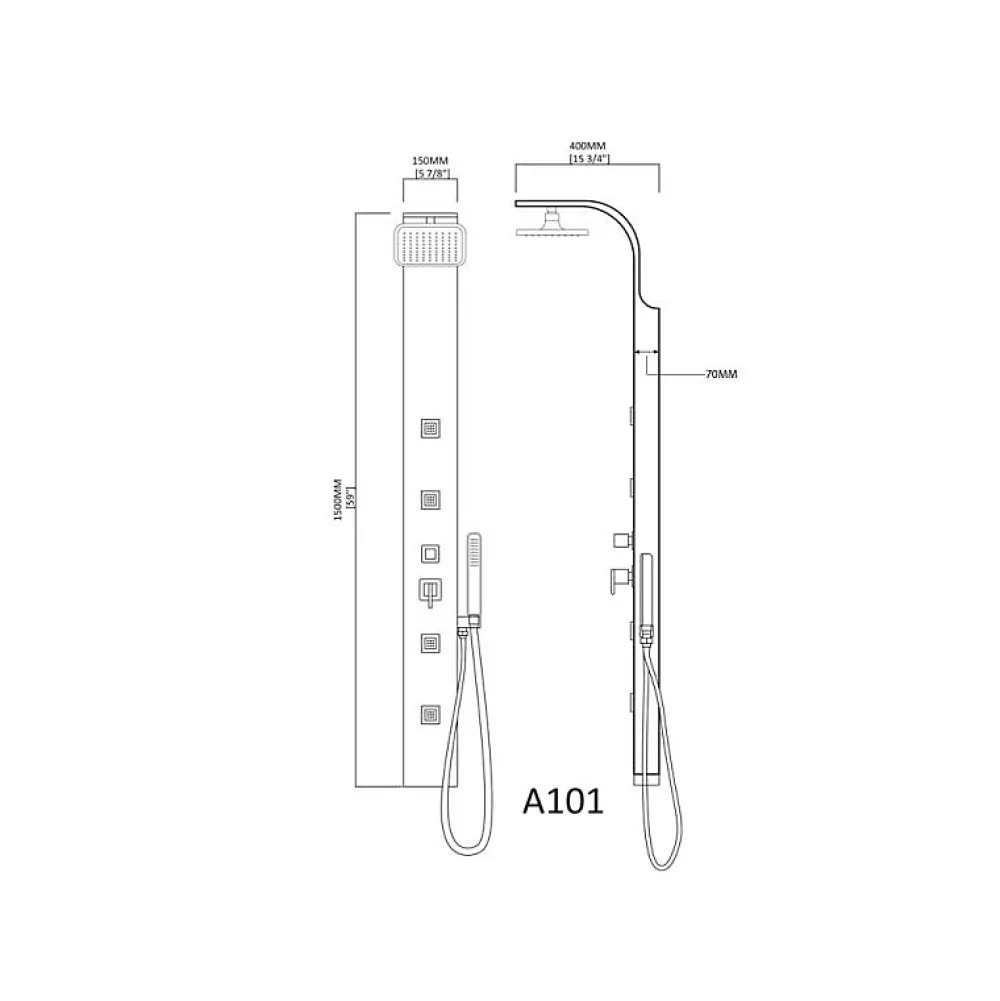 Colonne De Douche Hydromassante|Distribain Colonne d'hydromassage A101 -