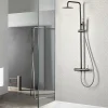 Colonne De Douche Encastrable|Imex Products Colonne douche noire gun metal en acier et laiton avec mitigeur monocommande et douchette extensible