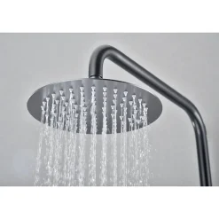 Colonne De Douche Encastrable|Imex Products Colonne douche noire gun metal en acier et laiton avec mitigeur monocommande et douchette extensible