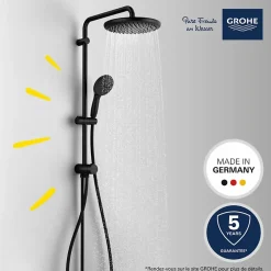 Grohe Colonne douche sans robinnetterie Vitalio Start 250 noire