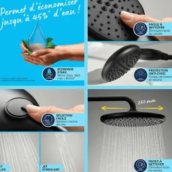Grohe Colonne douche sans robinnetterie Vitalio Start 250 noire