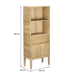 Colonne De Salle De Bains|Meuble De Salle De Bains Faible Profondeur|Mob-In Colonne en chêne 145 cm ALASKA