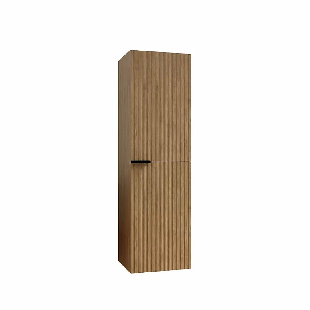 Aurlane Colonne Façade Ondulee 35x30x120 cm - 2 Portes en MDF Decor Bois - MILO