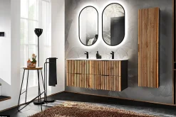 Otitec Colonne haute - 35 x 140 cm - 1 porte - Chêne Wotan - WOTANIA