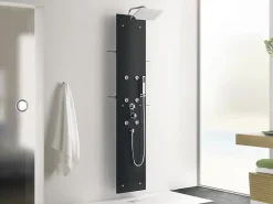 Colonne De Douche Hydromassante|Kinedo Colonne Hydromassante AQUAGLASS en verre - AQUAGLASS Couleur Perle Noire