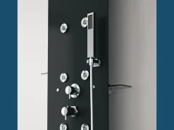 Colonne De Douche Hydromassante|Kinedo Colonne Hydromassante AQUAGLASS en verre - AQUAGLASS Couleur Perle Noire