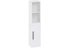 Colonne meuble de salle de bains Lisa l.30 x H.140 x P.27 cm, blanc mat