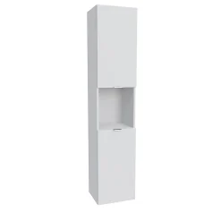 Bb Loisir Colonne Meuble Salle de bain 165x35x30cm 2 portes blanc COLO à fixer au mur