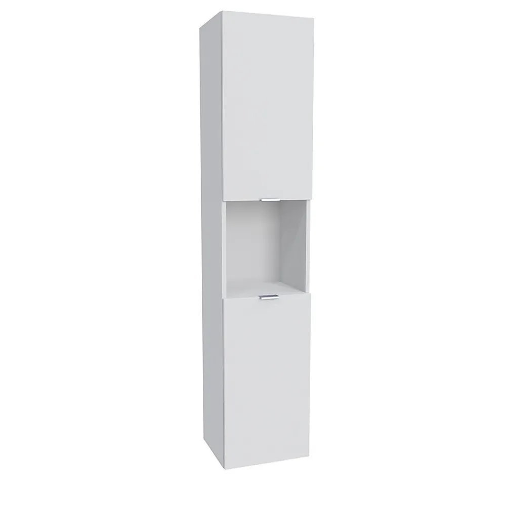 Bb Loisir Colonne Meuble Salle de bain 165x35x30cm 2 portes blanc COLO à fixer au mur